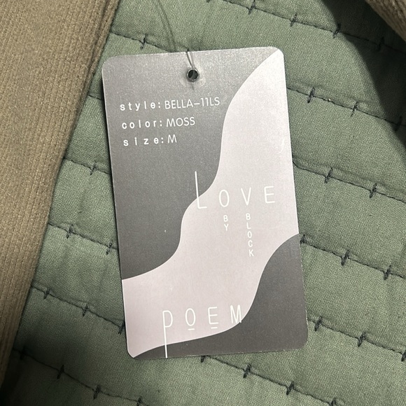 Love Poem by block Stretchy Rayon Ribbed Scoop Neck Long Sleeve Top - Picture 5 of 7